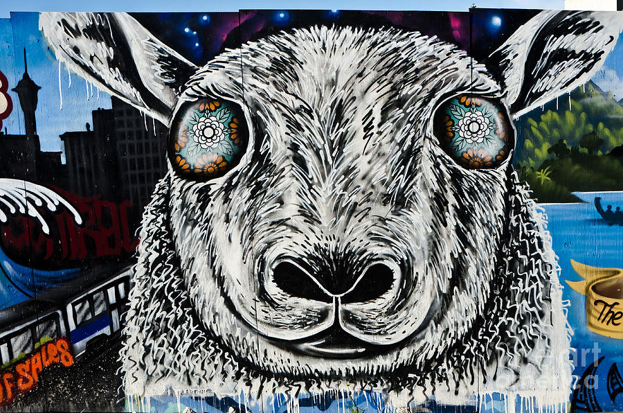 Graffiti Sheep #1 Painting by Yurix Sardinelly