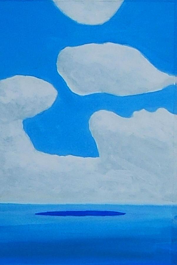 Grand Bahama Cloudscape Painting by Dick Sauer