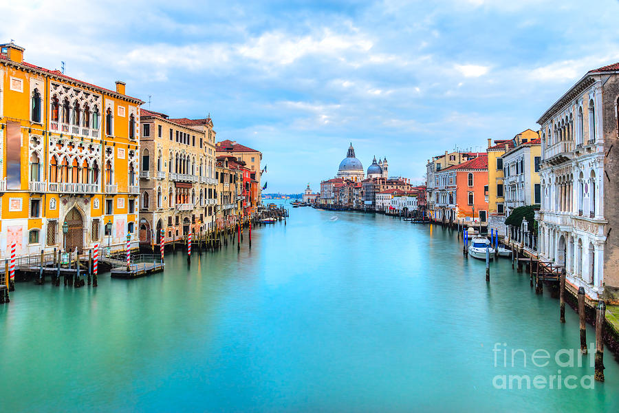Grand Canal and Basilica Santa Maria della Salute - Venice - Italy #1 Photograph by Luciano Mortula
