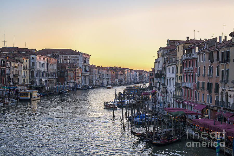 Grand Canal Venice at sunset Photograph by Patricia Hofmeester