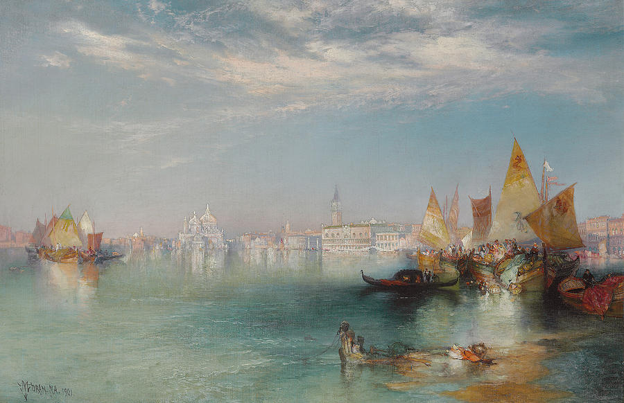 Grand Canal  Venice Painting by Thomas Moran