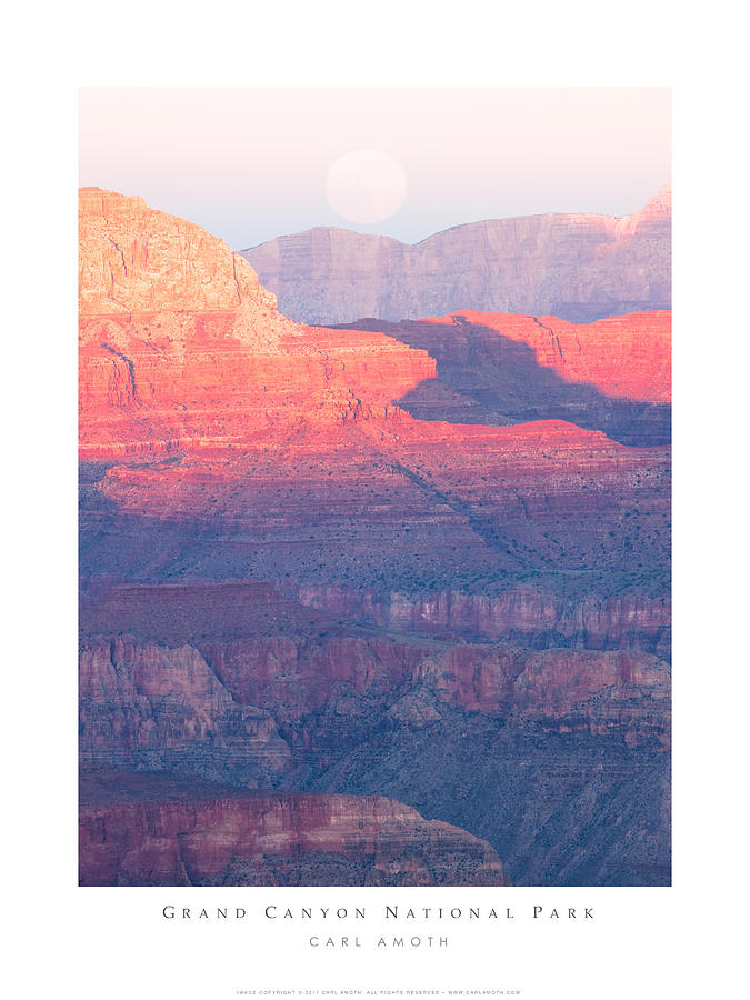 Grand Canyon Moonrise #1 Photograph by Carl Amoth