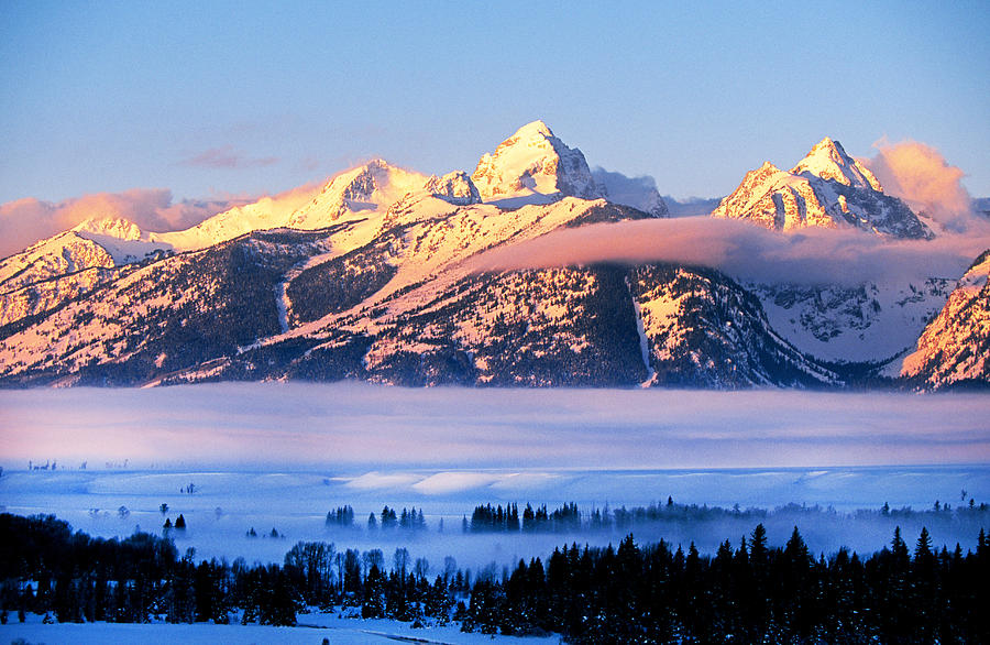 Grand Tetons In Winter #2 Photograph by Buddy Mays