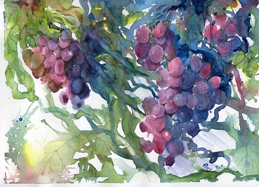 Grape #1 Painting by Ping Yan