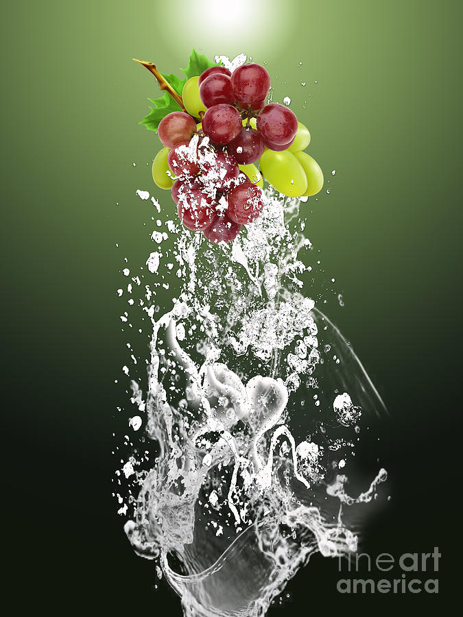 Grape Mixed Media - Grape Splash #1 by Marvin Blaine