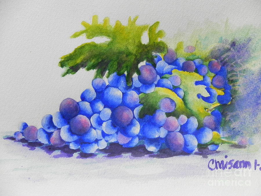 Grapes #1 Painting by Chrisann Ellis