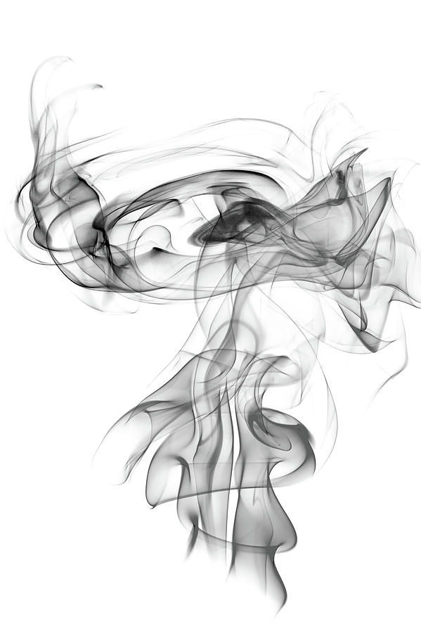 Gray Smoke On A White Background, Abstract Smoke Swirls Photograph by  Henning Marquardt - Pixels