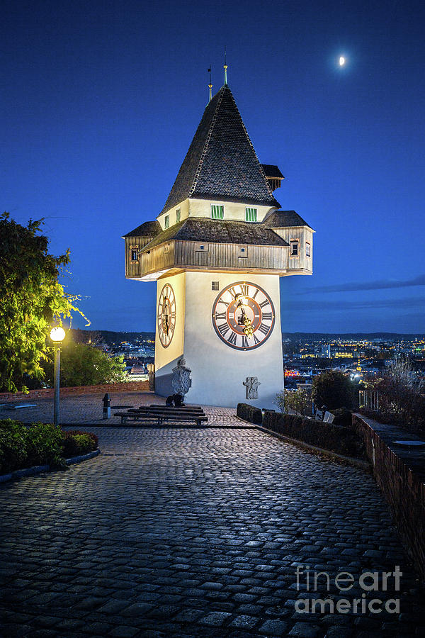 Graz Clock Tower #1 Photograph by JR Photography