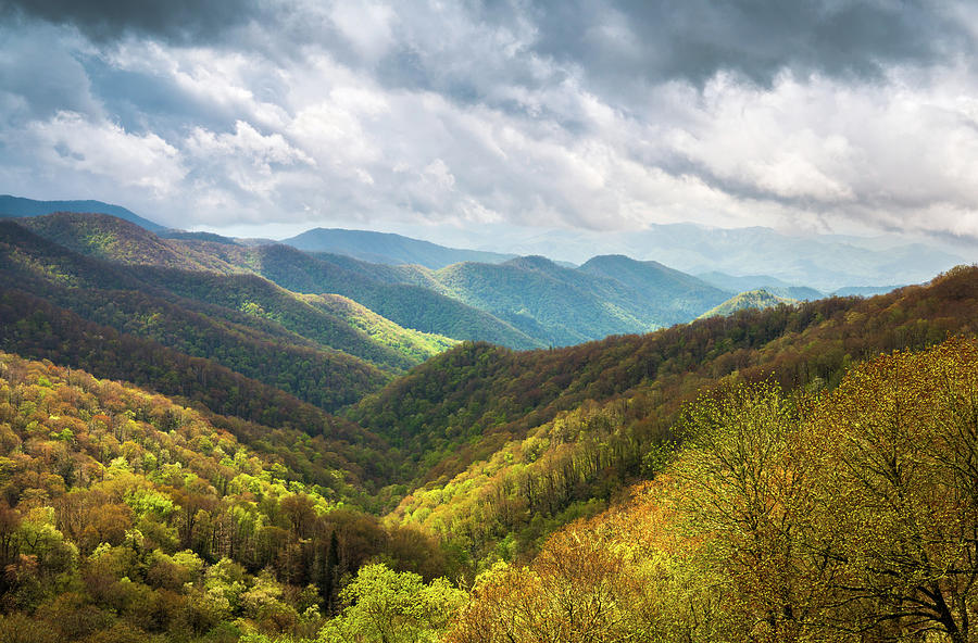 Great Smoky Mountains North Carolina Spring Scenic Landscape Photograph