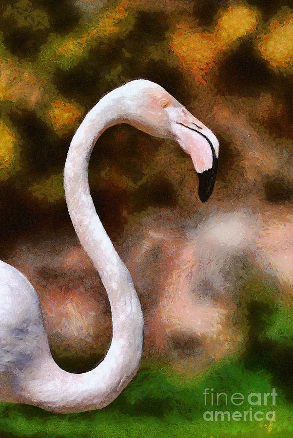Greater Flamingo #3 Painting by George Atsametakis
