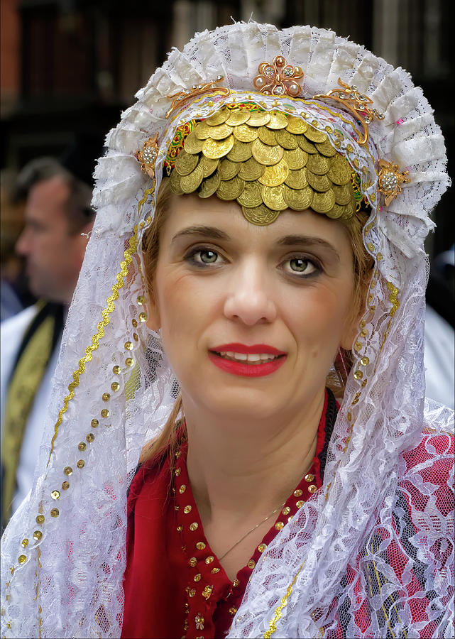 Greek Independence Day NYC 2017 Woman in Traditional Dress #1 Photograph by Robert Ullmann
