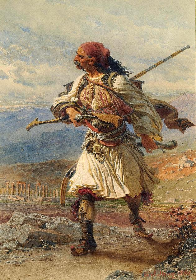 Greek Warrior #5 Painting by Carl Haag