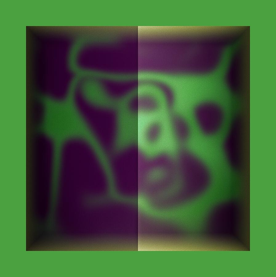 Abstract Digital Art - Green Color Leak #1 by Mihaela Stancu