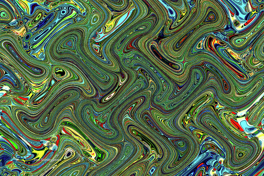 Green Crystal Abstract #1 Digital Art by Tom Janca
