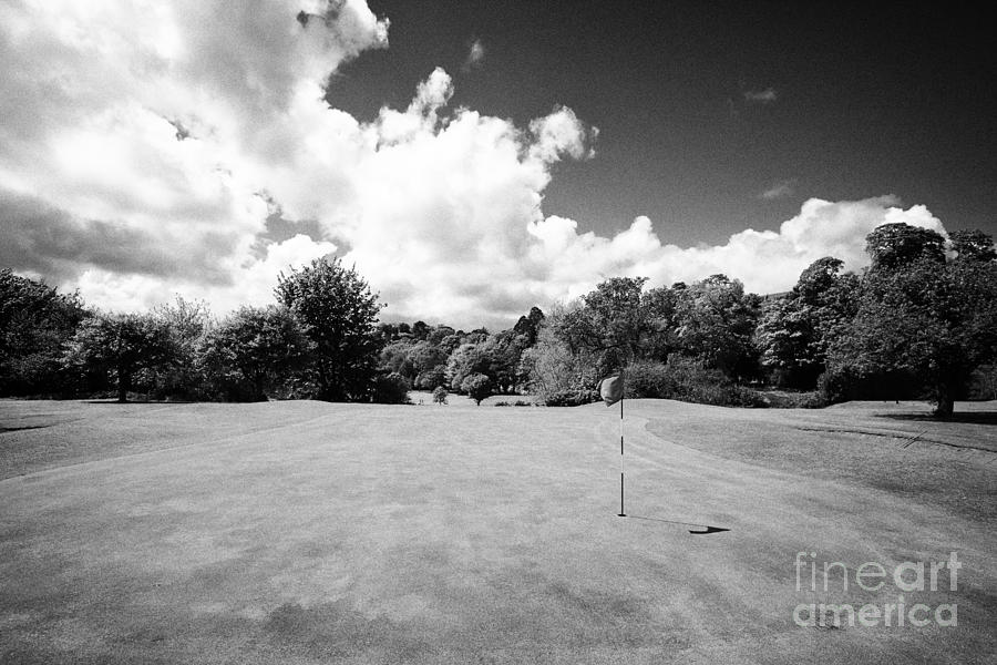 green pin and flag at Cushendall golf course County Antrim Northern ...