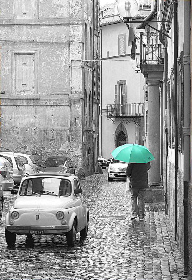Green Umbrella #1 Photograph by Valentino Visentini