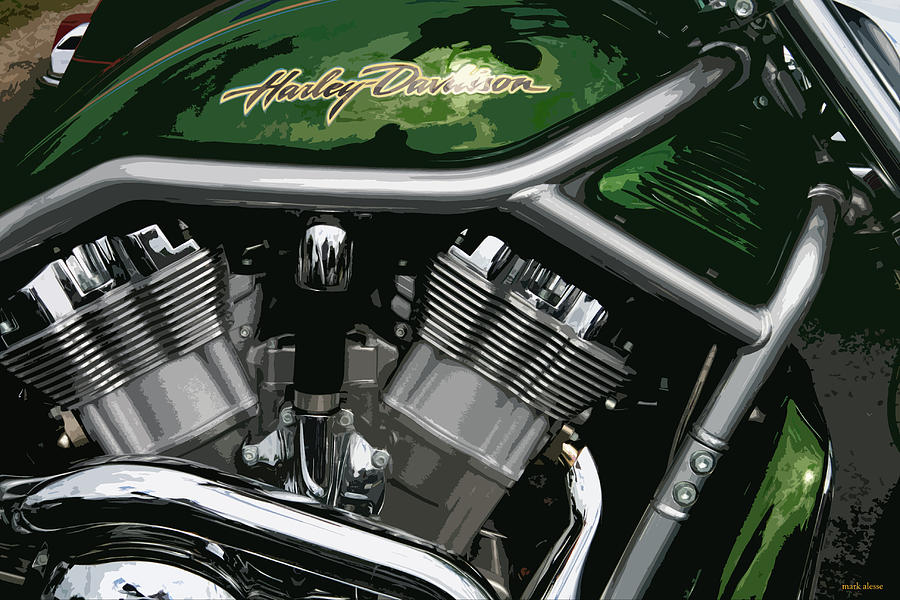 Green V-rod #1 Photograph by Mark Alesse