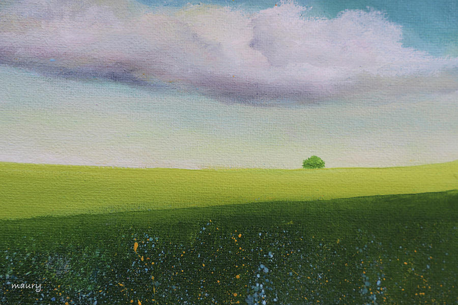 Green Valley Painting by Alicia Maury