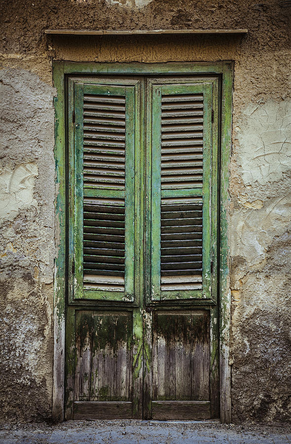 Green window shutters #2 Photograph by Maria Heyens