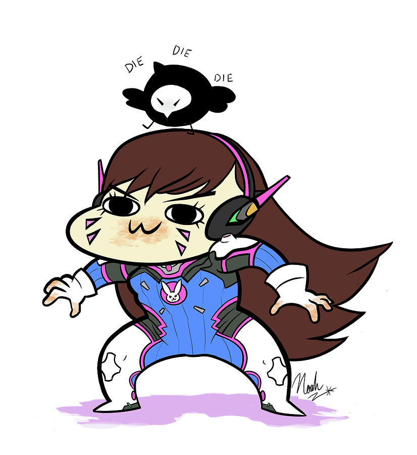 Gremlin D.va And Birb Reaper Digital Art by Noah Molinaro