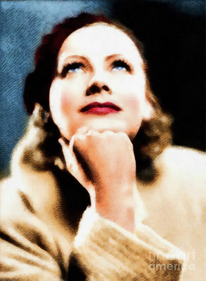 Greta Garbo, Vintage Actress Painting
