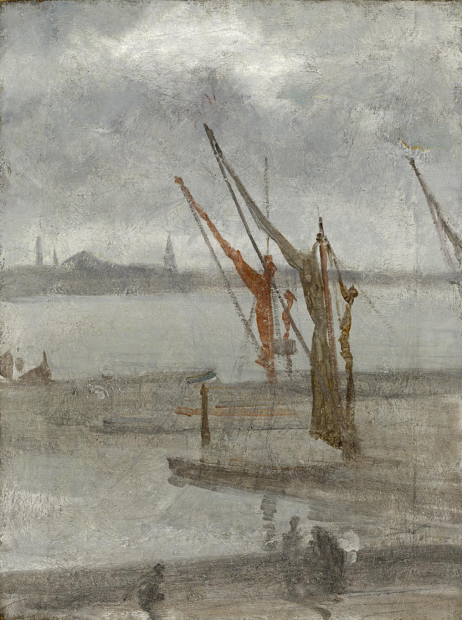 Grey and Silver. Chelsea Wharf #2 Painting by James Abbott McNeill Whistler