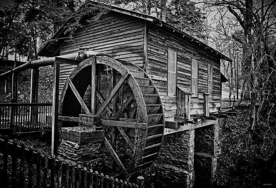 Grist Mill 004 BW Photograph by George Bostian