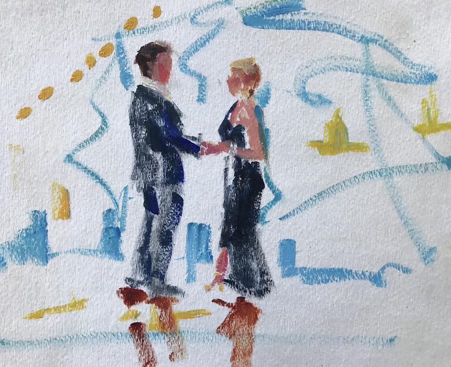 Groom and Mother #1 Painting by Carol Berning
