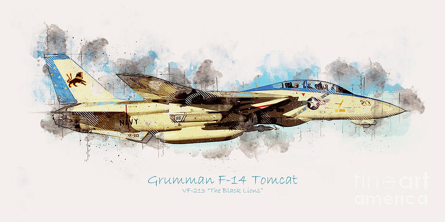 Grumman F-14 Tomcat #1 Digital Art by Airpower Art