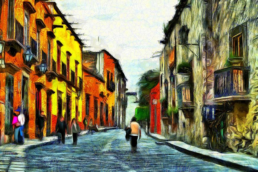 Impressionism Digital Art - Guanajuato  #1 by Jean-Marc Lacombe