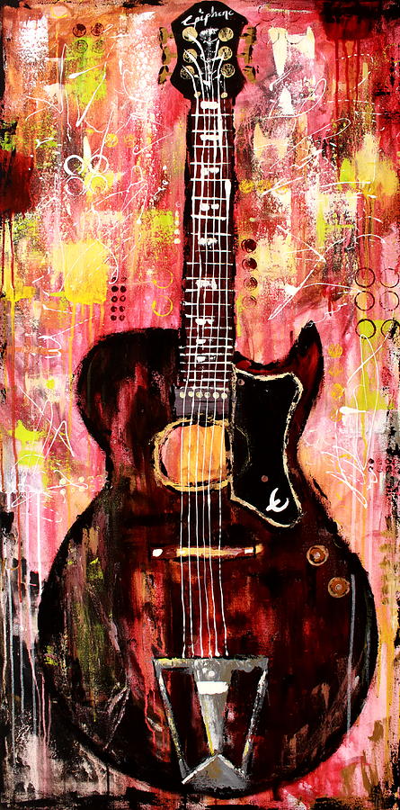 Abstract Painting - Guitar 11 #1 by Kayla Mallen