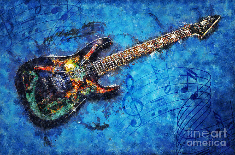 Guitar Love #1 Digital Art by Ian Mitchell