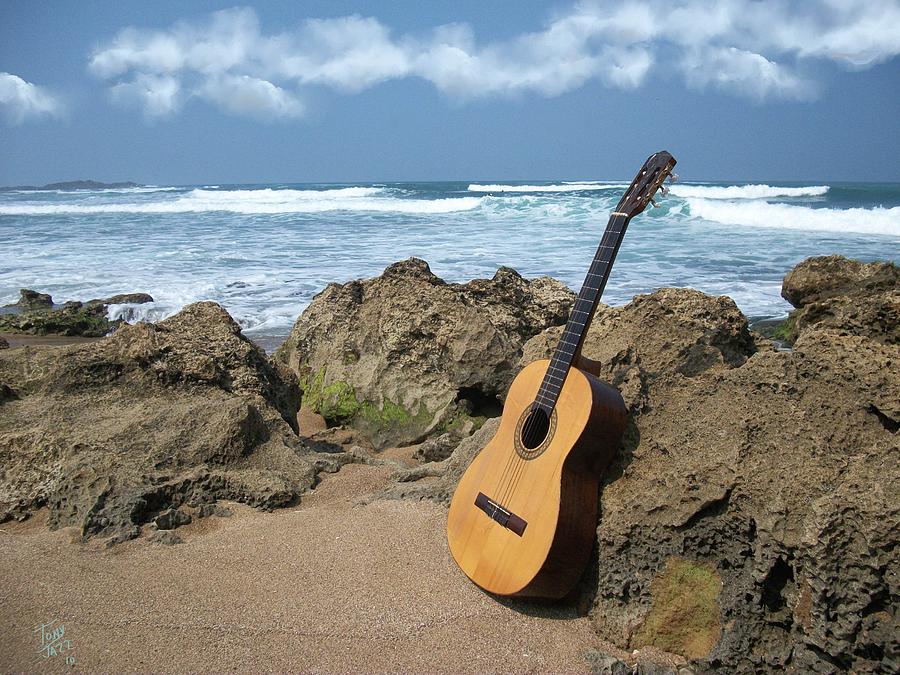 Guitar Seascape #1 Photograph by Tony Rodriguez