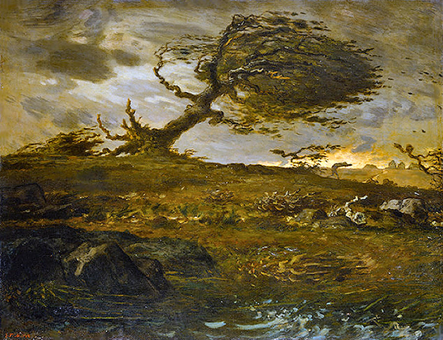 Gust Of Wind #1 Painting by Jean Francois Millet