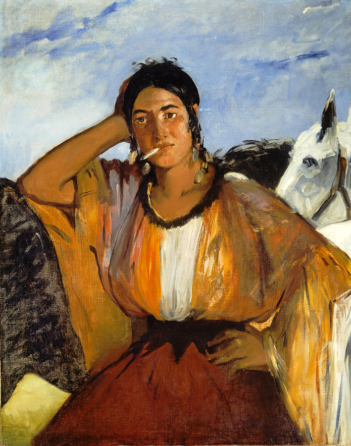 Gypsy with a Cigarette #1 Painting by Edouard Manet