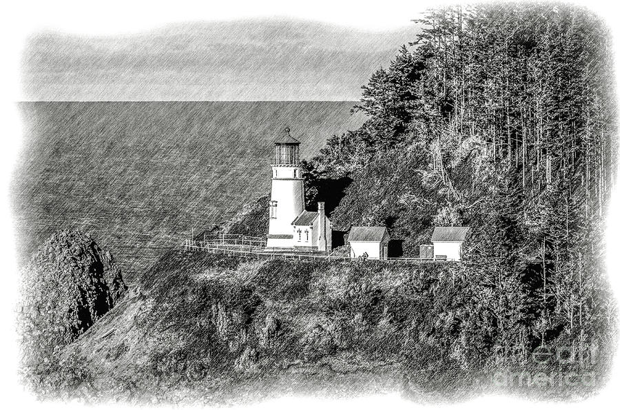 Haceta Head Lighthouse #1 Tapestry - Textile by Dennis Bucklin