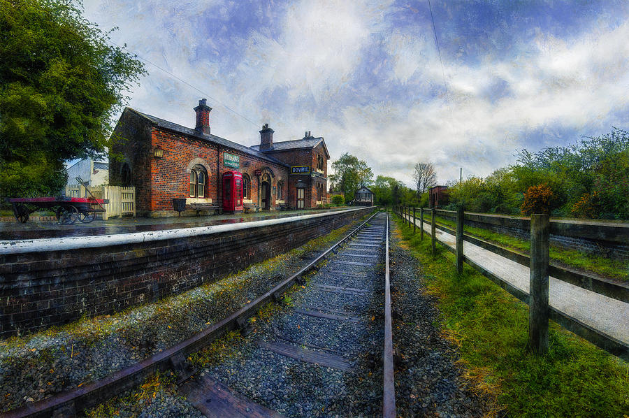 Vintage Photograph - Hadlow Road Railway Station #1 by Ian Mitchell
