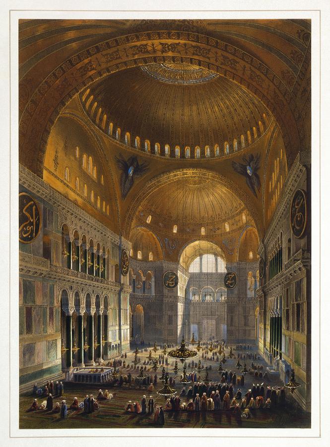 Hagia Sophia in Constantinople Painting by Gaspard Fossati | Fine Art ...