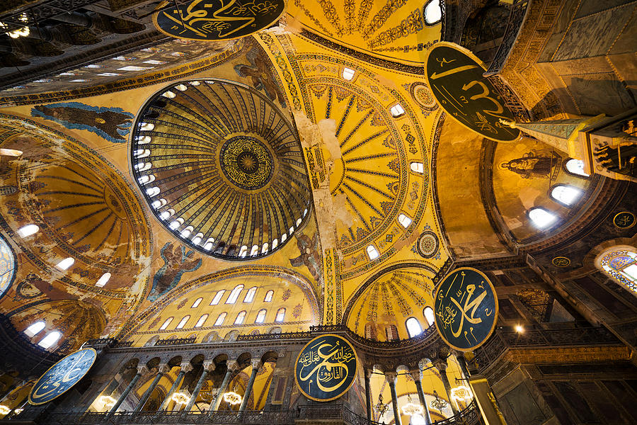 The Hagia Sophia Interior Ceiling Photograph by Artur Bogacki