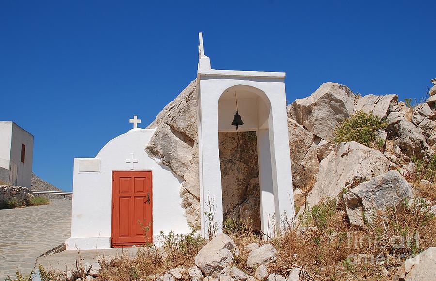 Halki island chapel #1 Photograph by David Fowler