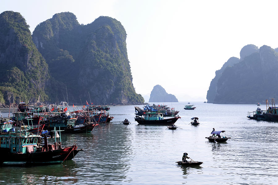 Boat Photograph - Halong Bay - Vietnam #1 by Joana Kruse