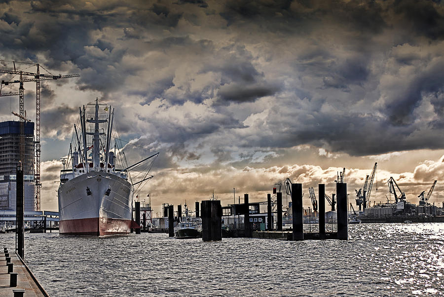 Summer Photograph - Hamburg Harbor #4 by Joachim G Pinkawa