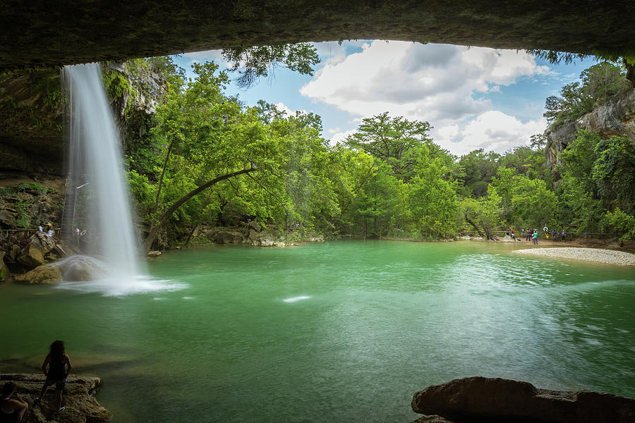 Waterfall Photograph - Hamilton Pool Falls #1 by Tom Weisbrook
