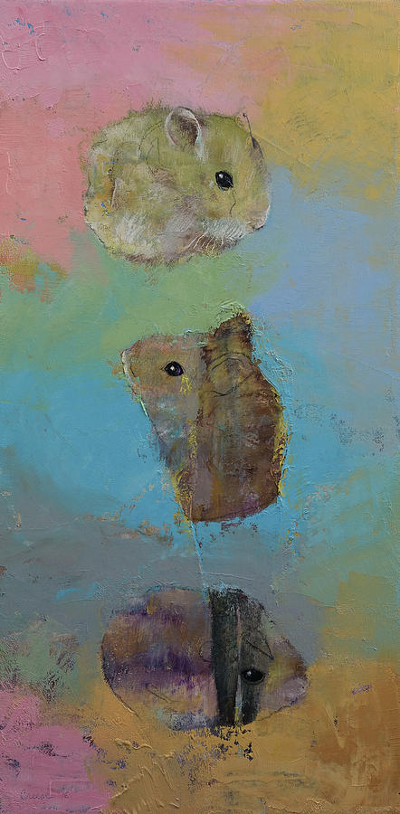 Three Little Hamsters Painting by Michael Creese