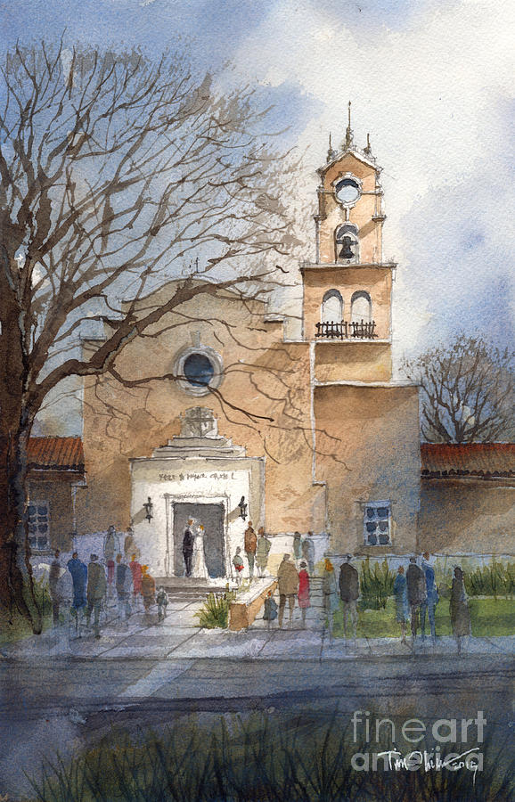Texas Tech University Painting - Hance Chapel #1 by Tim Oliver
