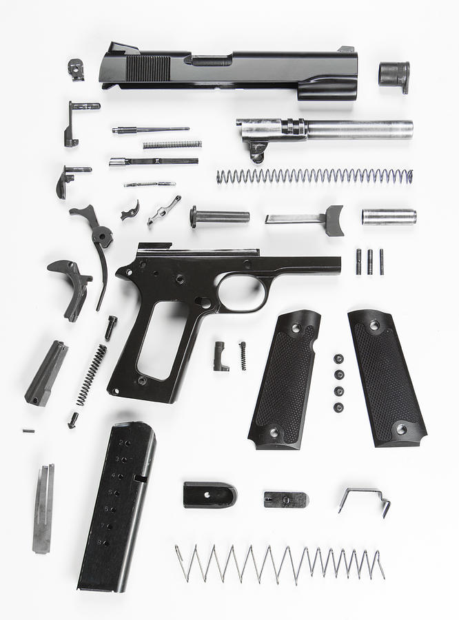 Handgun Disassembled Photograph by Rich Legg - Fine Art America