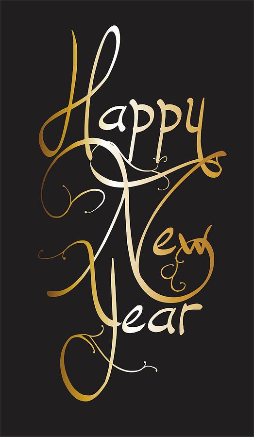 Happ New Year Digital Art By Osmozist Graphic Designer - Fine Art America