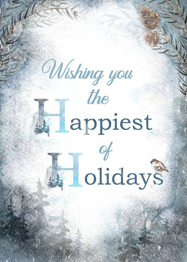 Happiest of Holidays #1 Digital Art by Teresa Wilson