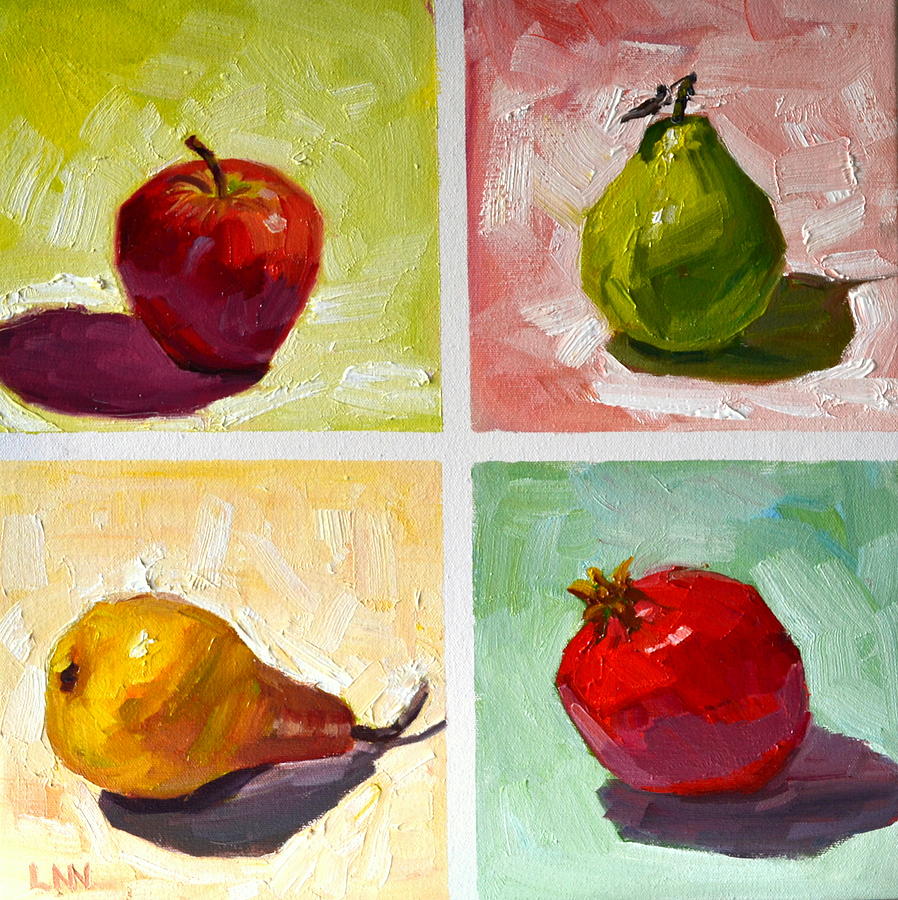 happy Fruits #1 Painting by Ningning Li