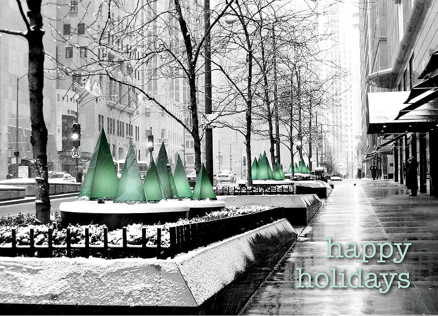 Happy Holidays from Chicago #1 Photograph by Laura Kinker